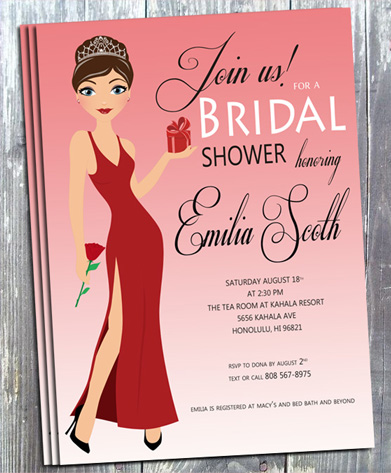 Diva Wedding Shower Invitation-wedding shower invites, bridal shower ...