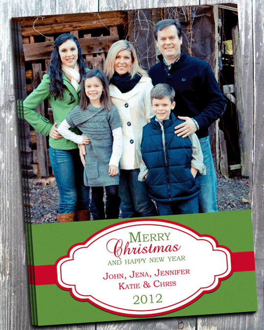 Christmas Holiday Family Photo Card - Printed