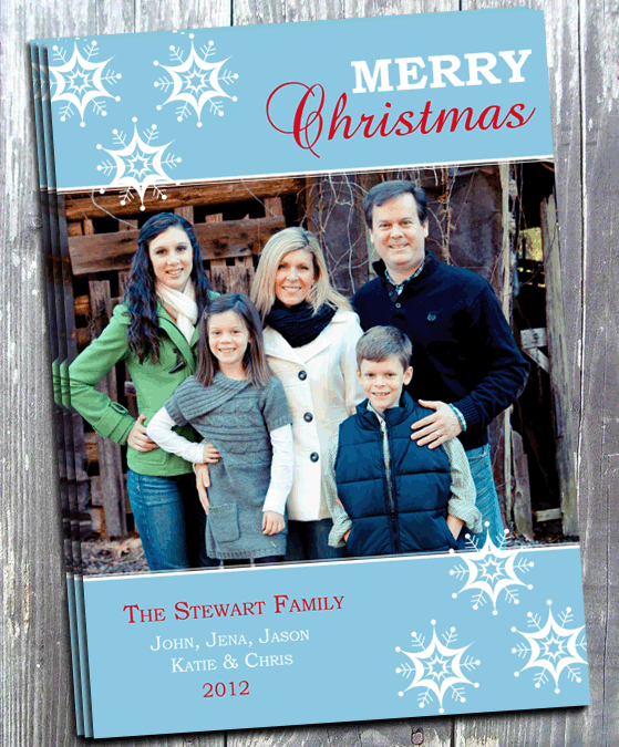 Holiday Family Photo Card - Printed