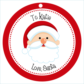 Santa Christmas Gift Tags- E-file