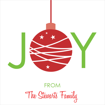Joy Holiday Gift Tag - Printed
