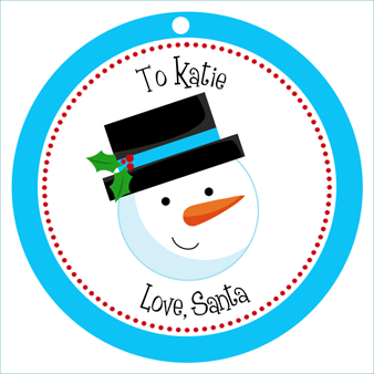 Snowman II Holiday Gift Tag - E-file
