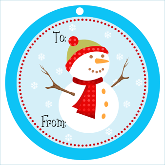 Snowman Holiday Gift Tag -E-file